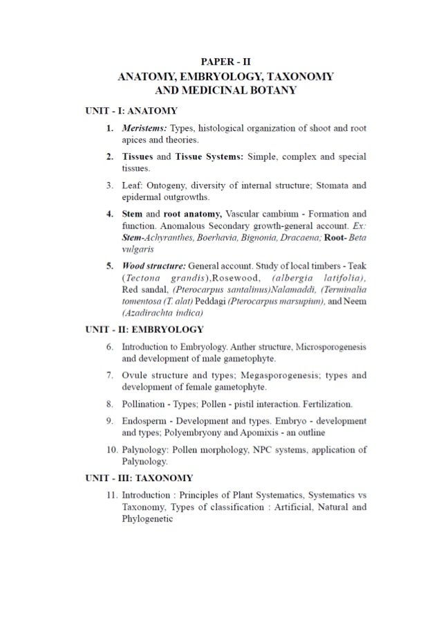 bsc bzc syllabus